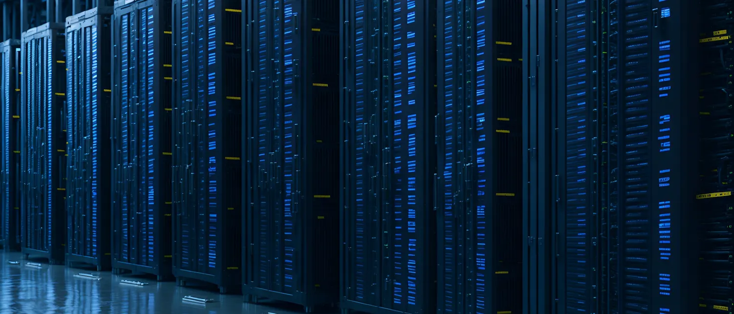 Serverschränke in einem Rechenzentrum – hier läuft die Infrastruktur, die wir für unsere Kunden betreiben.